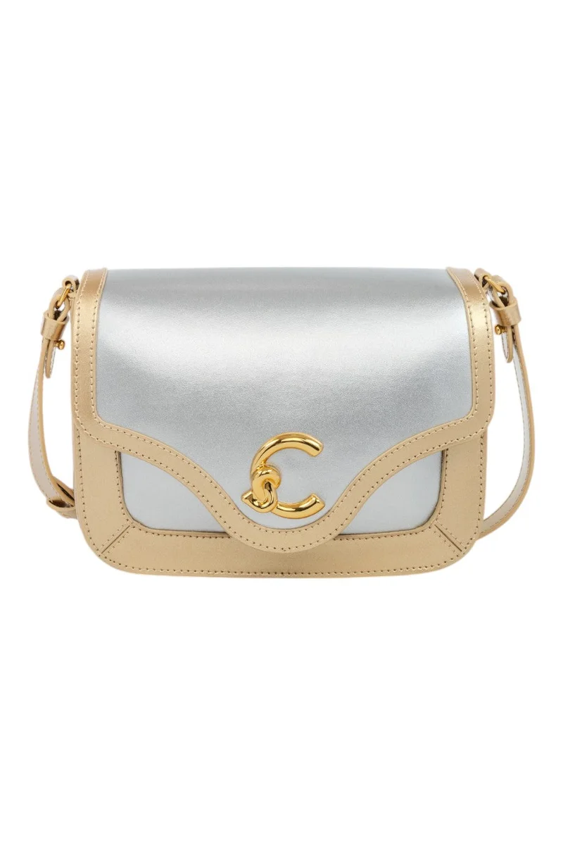 COCCINELLE C-Me Bi Color Crossbody Bag Gold-Silver